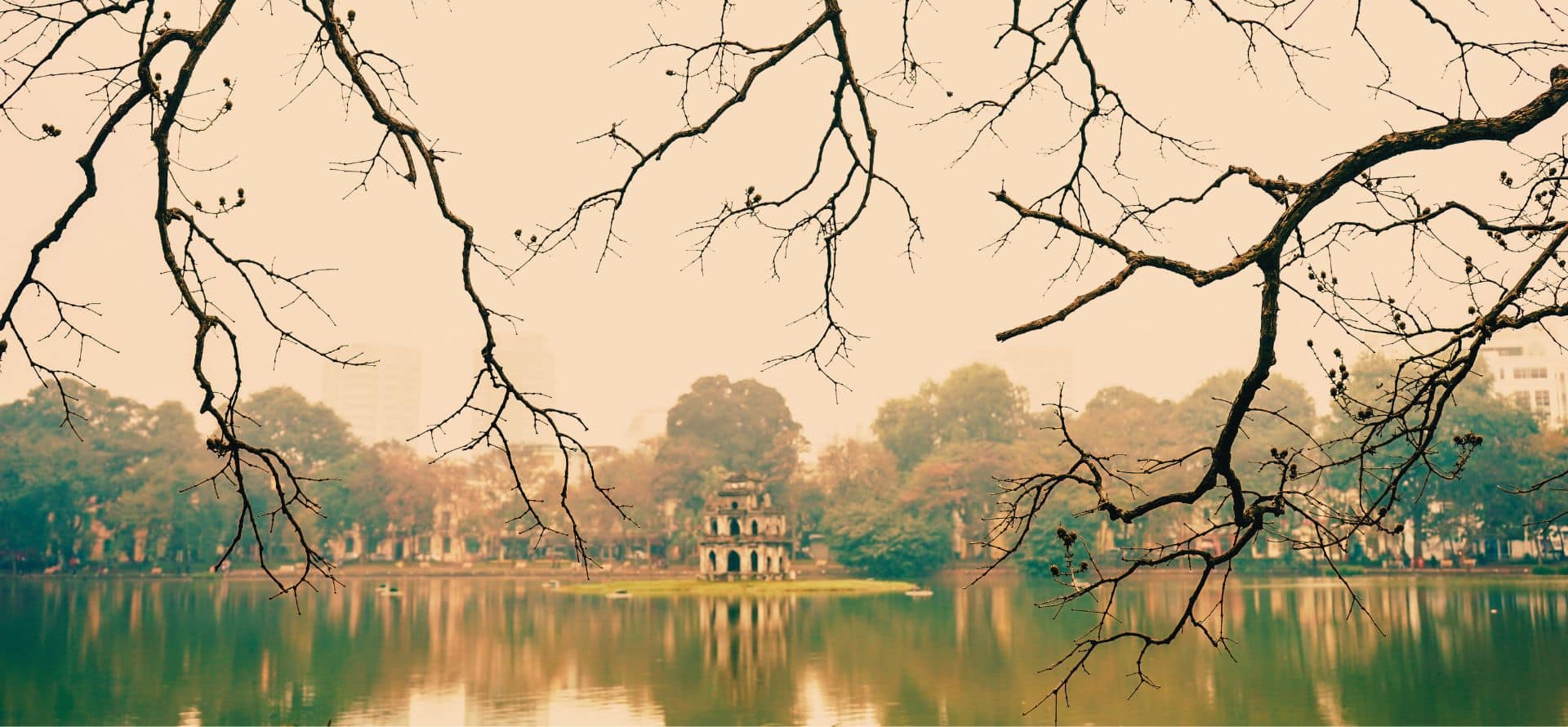 Hoan Kiem Lake in Hanoi showcasing the city’s cultural heart and daily life