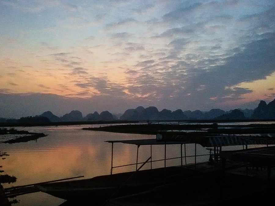 Sunset at Kenh Ga Hot Spring